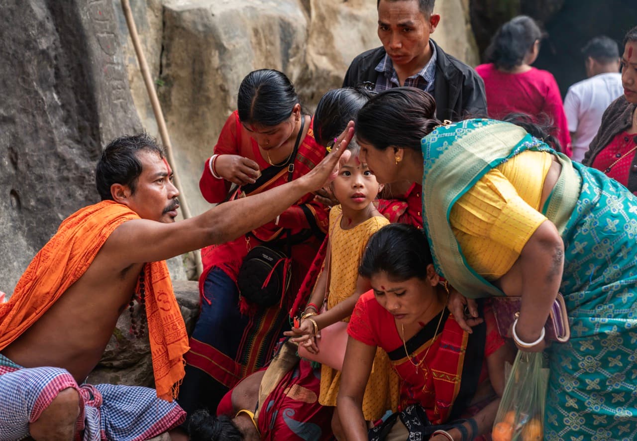 Traditional blessings ceremony, Unakoti, Tripura