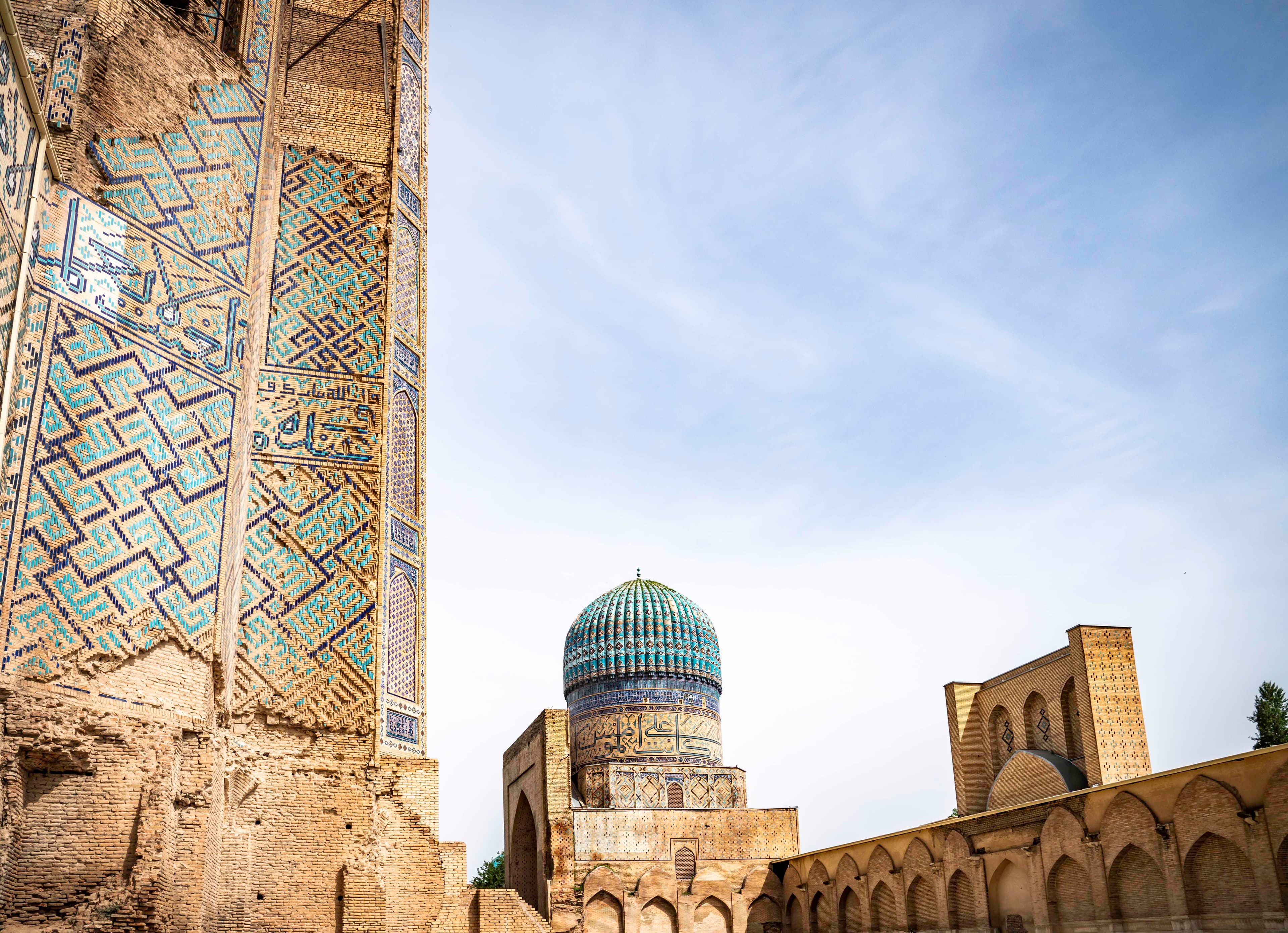 Intricate tiled dome and walls, Samarkand