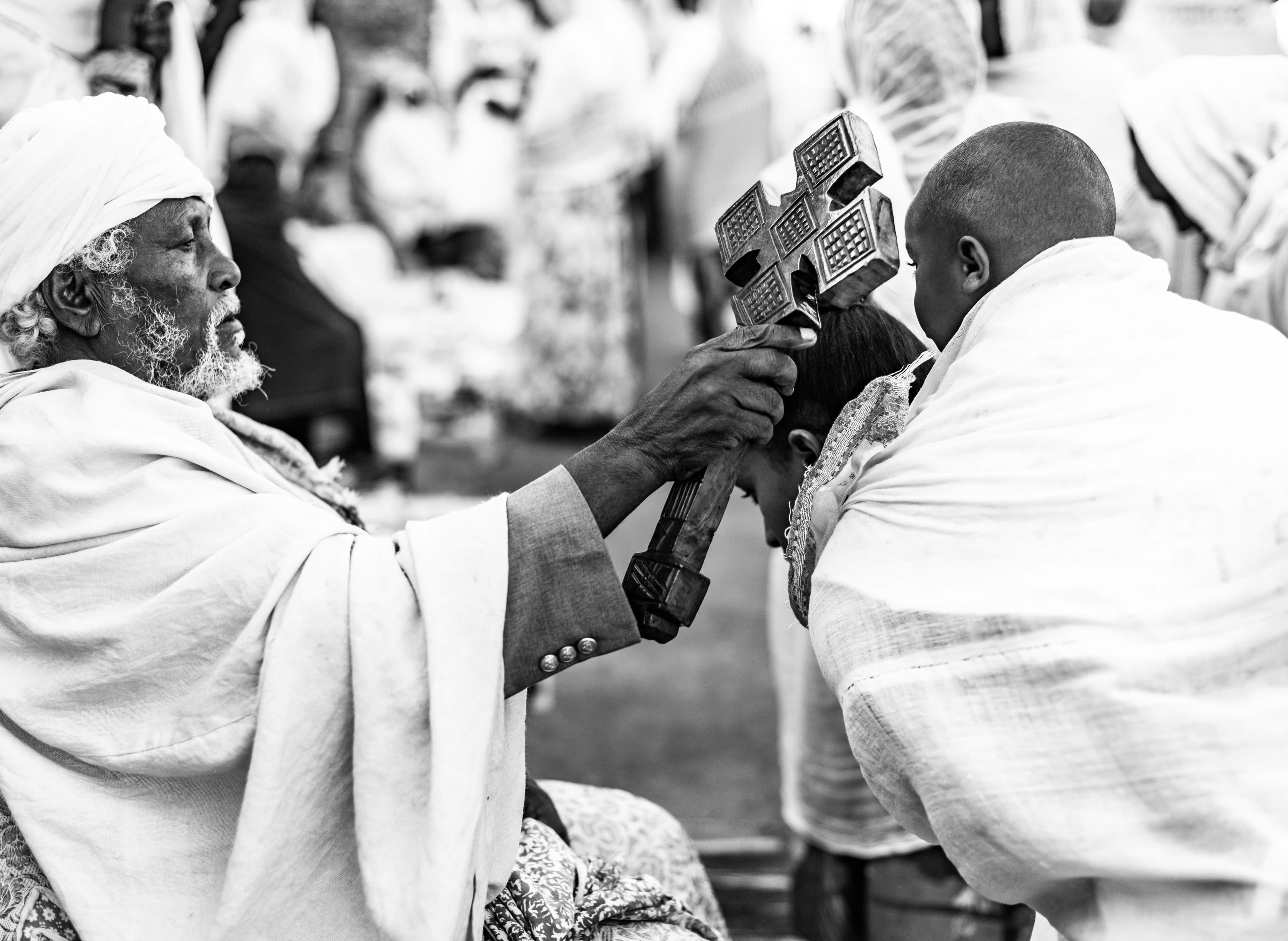 Blessing ritual in traditional attire, Ethiopia