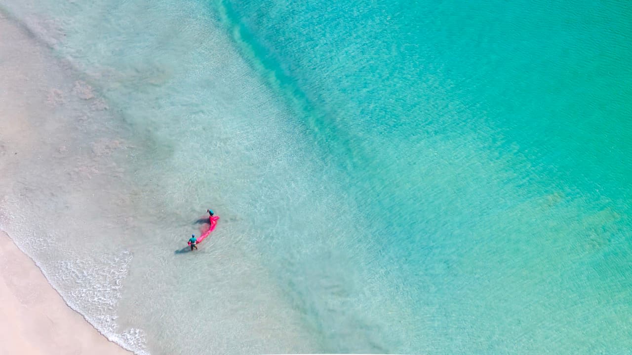 Kayakers in clear turquoise waters, Trincomalee