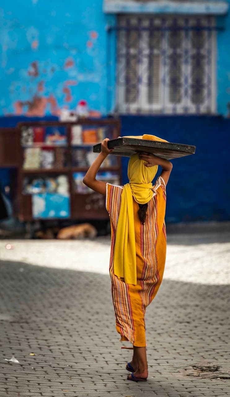 Vibrant street life in Azenmour, Morocco